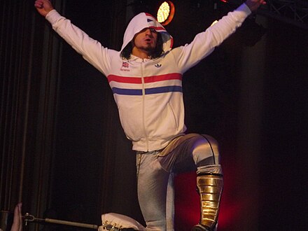 PAC posing during an appearance for Dragon Gate in 2009 PAC posing.jpg