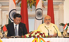 PM Modi with President Xi Jinping of People's Republic of China, during latter's State Visit to India, September 2014. PM Modi and President Xi.jpg