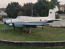 A Pakistani Beechcraft L-23 Seminole (S. No. GH-112) on display at Rawalpindi Pakistani Beechcraft.jpg