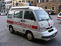 patrol car of Polizia Municipale di Firenze (Subaru Libero)