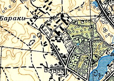 Plano del pueblo de Pavlovo.  1939