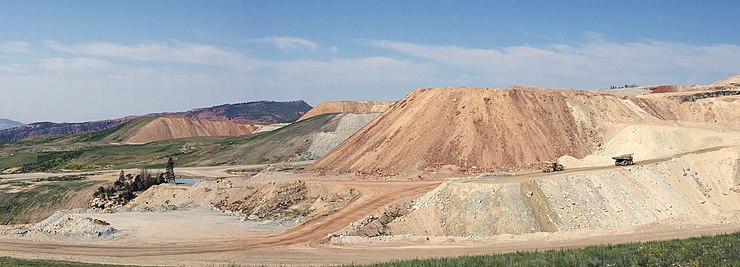 Phosphate mine near Flaming Gorge, Utah, US, 2008