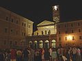 Piazza di Santa Maria in Trastevere om kvelden