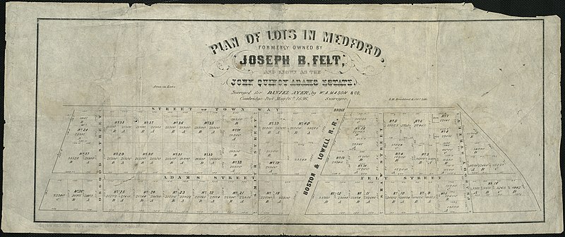 File:Plan of lots in Medford, formerly owned by Joseph B. Felt, and known as the John Quincy Adams Estate (3855704751).jpg