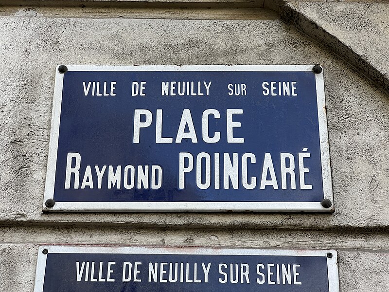 File:Plaque Place Raymond Poincaré - Neuilly-sur-Seine (FR92) - 2023-07-01 - 2.jpg