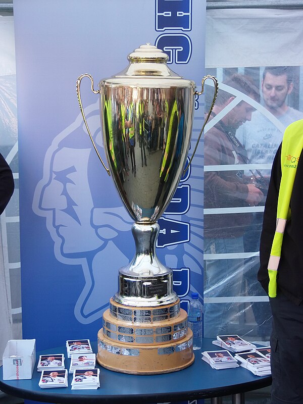 T. G. Masaryk Cup for the winner of the Czech Extraliga, photographed in Pilsen in 2013