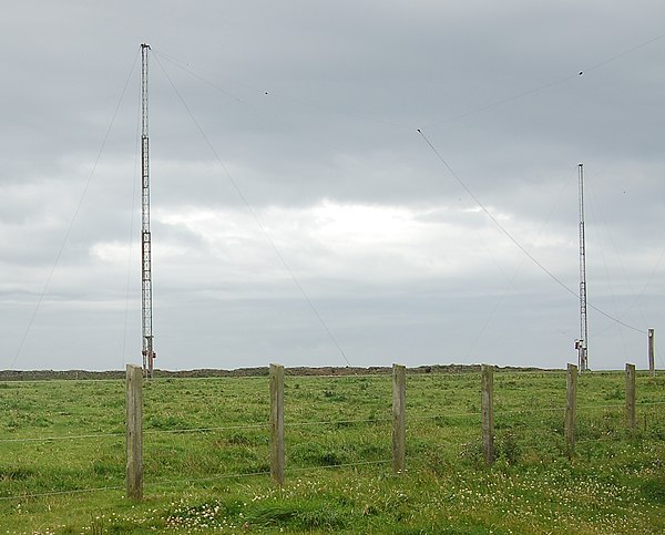 Area of the station in the year 2007, antennas operated by the Poldhu Amateur Radio Club