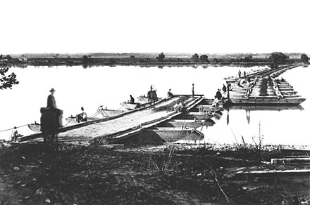 Pontoon bridge across the James River, Virginia, 1864