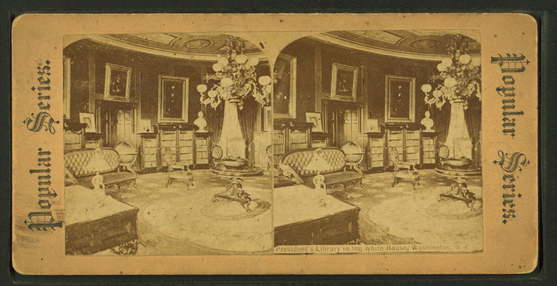 File:President's Library in the White House, Washington, D.C, from Robert N. Dennis collection of stereoscopic views.png