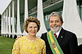 Lula com Marisa Letícia Rocco Casa, primeira-dama · Lula with Marisa Letícia Rocco Casa, first lady.