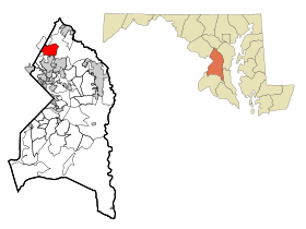 Prince George's County Maryland Incorporated and Unincorporated areas Beltsville Highlighted.svg