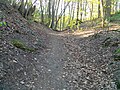 Teufelssee der einstige Über-/Ablauf, Blick in Richtung See