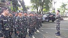 CPT Carlo Antonio M Bernabe (RES) MAC updates the troops regarding operational status of the unit.