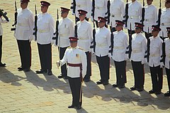 Royal Gibraltar Regiment on parade on the occasion of the Queen's birthday parade on June 2007.
