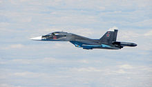 Un Sukhoi Su-34 intercettato dalla RAF nel 2015 nel quadro del Baltic Air Policing.