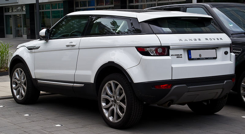 File:Range Rover Evoque Coupé SD4 4WD Prestige – Heckansicht, 15. Juni 2014, Düsseldorf.jpg