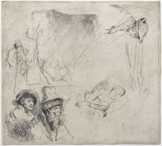 File:Rembrandt van Rijn - Sheet of Studies.jpg