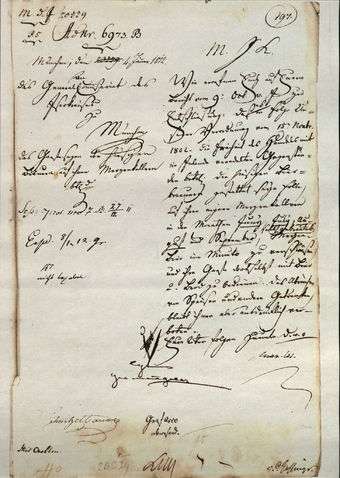 Decree by King Maximilian I Joseph of Bavaria, dated 4 January 1812, allowing Munich brewers to serve beer from their cooling cellars, but no food other than bread