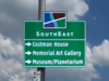 While driving downtown, keep an eye out for these directional signs; they're color-coded by quadrant and provide directions to parking and attractions.