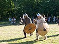 Čeština: Rekonstrukce raně středověké bitvy Vikingů a Slovanů Rogar, Neveklov, Středočeský kraj, Česká republika English: Reconstrucion of Early Middle Ages Vikings and Slavic Rogar, Neveklov, Central Bohemian Region, Czech Republic