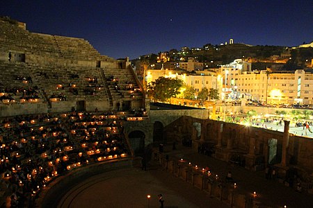 Roman Theater at night.JPG