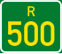 Regionalroute R500 Schild