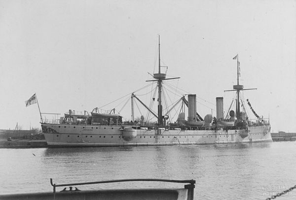 SMS Prinzess Wilhelm of the Irene class, which provided the basis for the initial version of the Kaiserin Augusta design