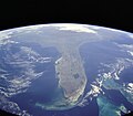 Satellite image of Florida and Keys