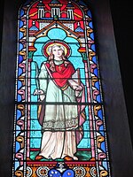 Vitrail de sainte Cécile, à l'église Saint-Charles de Biarritz.