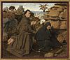 Saint Francis of Assisi Receiving the Stigmata, c. 1430-32. Oil on vellum on panel, 12.7cm x 14.6cm. Philadelphia Museum of Art