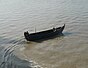 Sampan at the sea anchorage close to Yangon (Rangoon) - trading for the anchored ships.