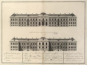 Sankt Petersburg - Akademie der Wissenschaften (Aufriss 1741).jpg
