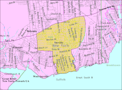 How to get to Sayville with public transit - About the place