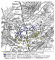 Historical map of the campaign by Waterloo (18.06.1815)