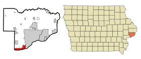 Scott County Iowa Incorporated and Unincorporated areas Buffalo Highlighted.svg