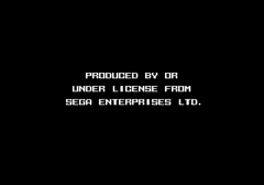A screenshot of the message "Produced by or under license from Sega Enterprises Ltd."