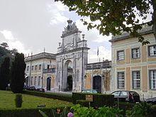 The front façade of Seteais Palace, expanded for the visits of the Royal family, by the Marquess of Marialva