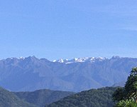 Besneeuwde toppen van de Sierra Nevada de Santa Marta.