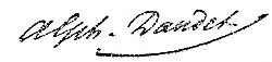 Alphonse Daudets signatur