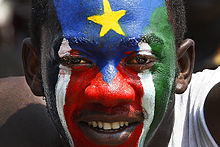 Southern Sudanese expressed joy and jubilation on their day of independence, July 9, 2011, from Sudan. South Sudan Independence Celebration (5963420792).jpg