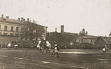 Wismari Stadium hosting the 1924 Estonian Football Championship final between Sport and Kalev Sport - Kalev Wismari staadionil 1924.jpg