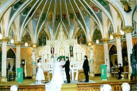 The interior of St. Stanislaus Church, Amsterdam, New York