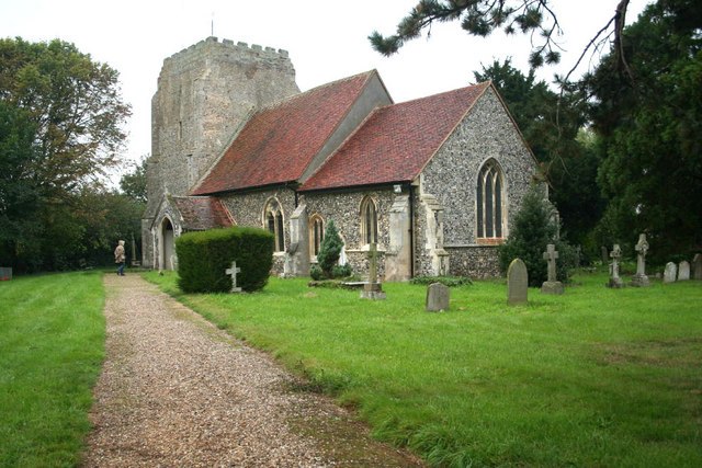 St. Mary's Church, Holton St. Mary, the village where Flatman was born
