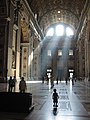 Inside St Peter's Basilica, looking towards the entrance