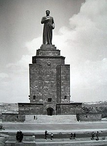 The Statue of Stalin in Yerevan, removed in 1962 and replaced by Mother Armenia in 1967. Stalin statue.jpg
