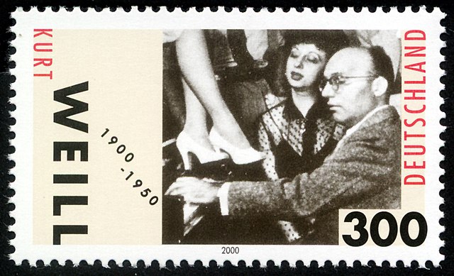 German stamp commemorating Weill
