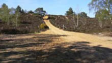 Hankley Common in Surrey, England, was made to look like a Russian farmstead for the film. Steep track going north on Hankley Common - geograph.org.uk - 1249952.jpg