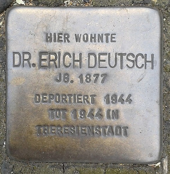 File:Stolperstein Bergisch Gladbach Altenberger-Dom-Straße 128 Erich Deutsch.jpg