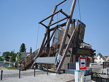 Klappbrücke über den Storkower Kanal