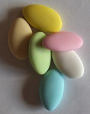 Suikerbonen in verschillende kleuren